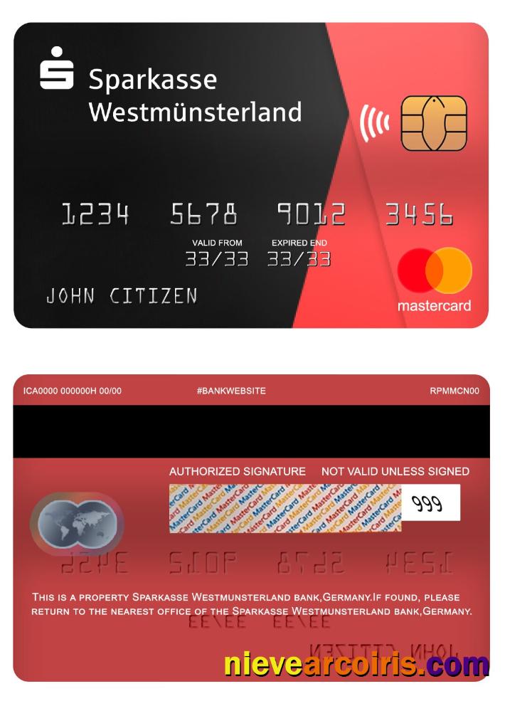 Germany Sparkasse Westmunsterland bank mastercard